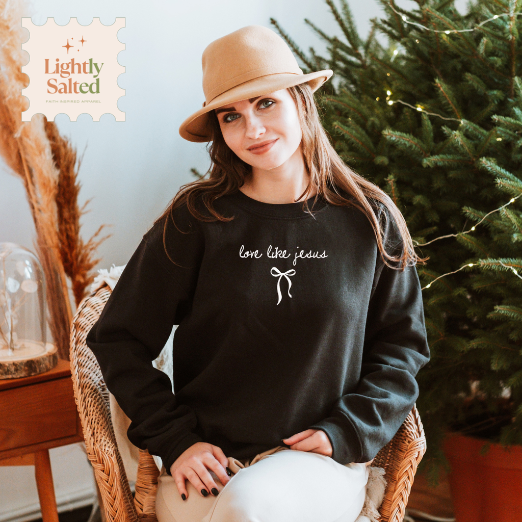 "Love Like Jesus" | Embroidered Sweater