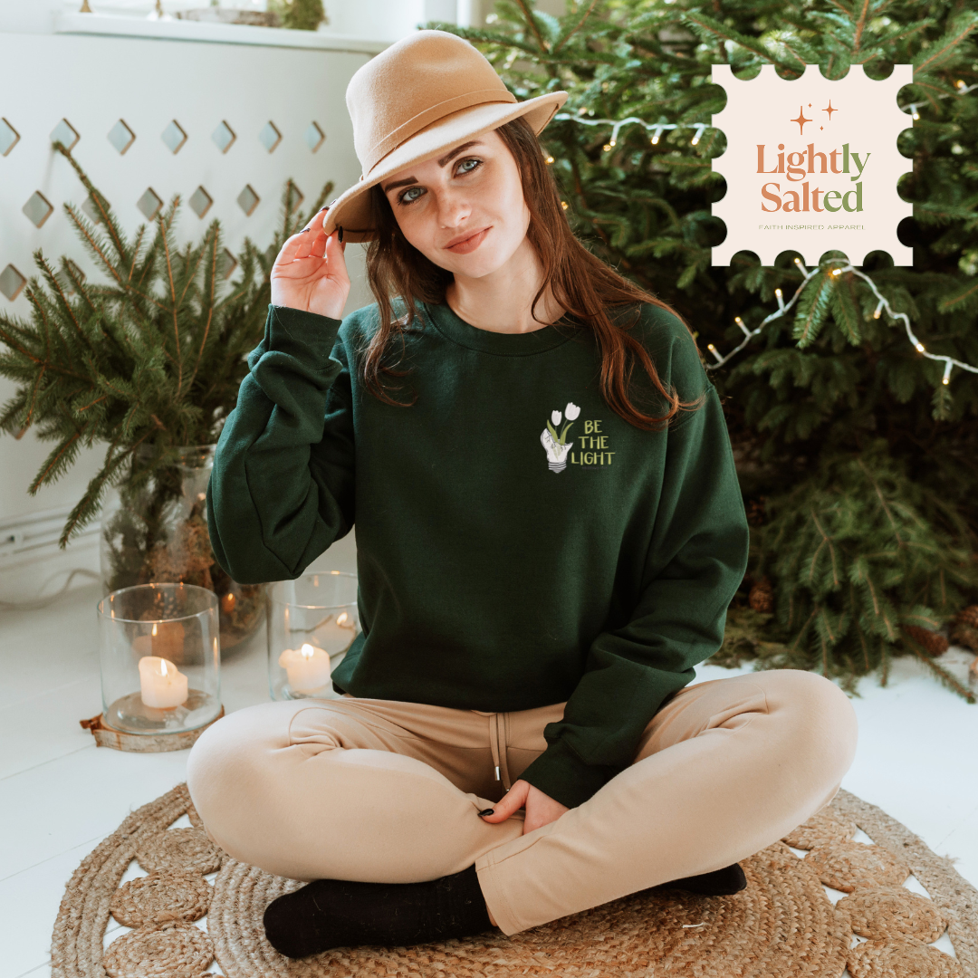 "Be The Light" | Embroidered Sweater