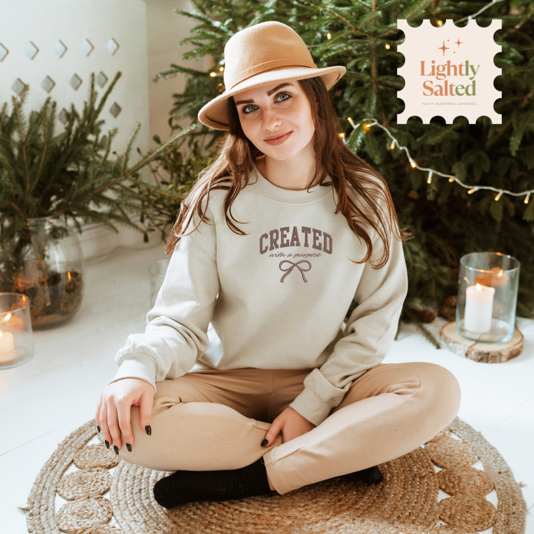 "Created" | Embroidered Sweater